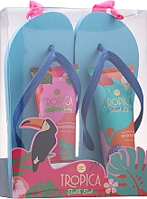 Badeset Accentra Tropica Bath Set (Duschgel 100ml + Körperlotion 100ml + Flip Flops)