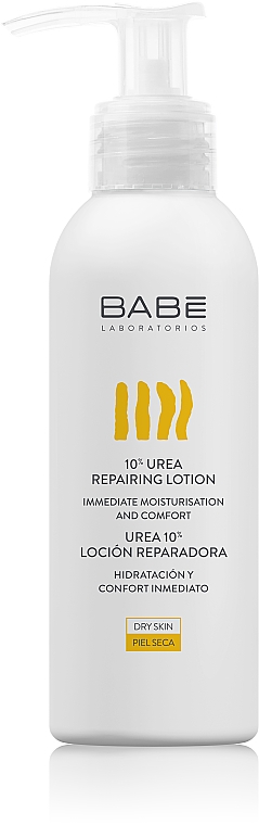 Regenerierende und feuchtigkeitsspendende Körperlotion für trockene und empfindliche Haut mit 10% Harnstoff - Babe Laboratorios 10 % Urea Repairing Lotion Trevel Size