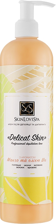 Creme nach Depilation und Shugaring mit Sheabutter und Mangogeschmack SkinLoveSpa Delicat Skin