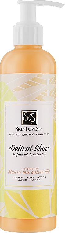 Creme nach Depilation und Shugaring mit Sheabutter und Mangogeschmack SkinLoveSpa Delicat Skin