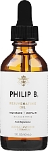 Verjüngendes Haaröl mit ätherischen Ölen aus Pflanzen, Nüssen und Blumen Philip B Rejuvenating Oil