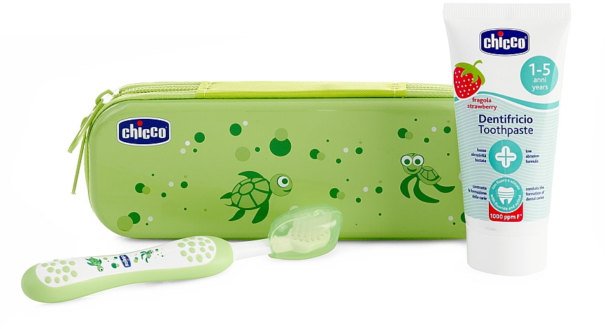 Reiseset grün - Chicco (Toothbrush + Toothpaste/50ml)