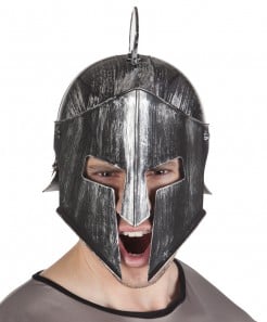 Ritterhelm Erwachsene schwarz-silber