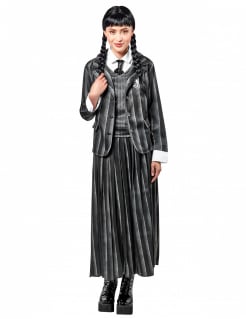 Wednesday Addams™ Kostüm Schuluniform für Damen schwarz-grau