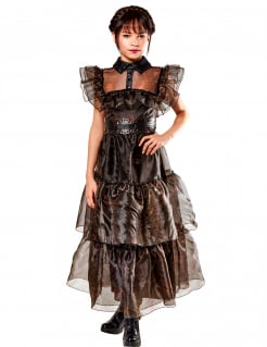 Wednesday Addams™ Ballkleid Kinderkostüm schwarz