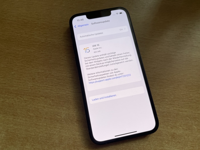 Apple iPhone 13 mini - Update auf iOS 15