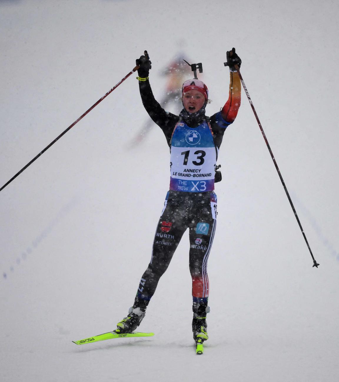 Die deutsche Biathletin Selina Grotian in Aktion beim Biathlon-Weltcup.