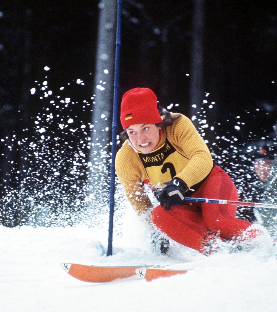 Rosi Mittermaier holte bei den Olympischen Spielen 1976 zwei Goldmedaillen.