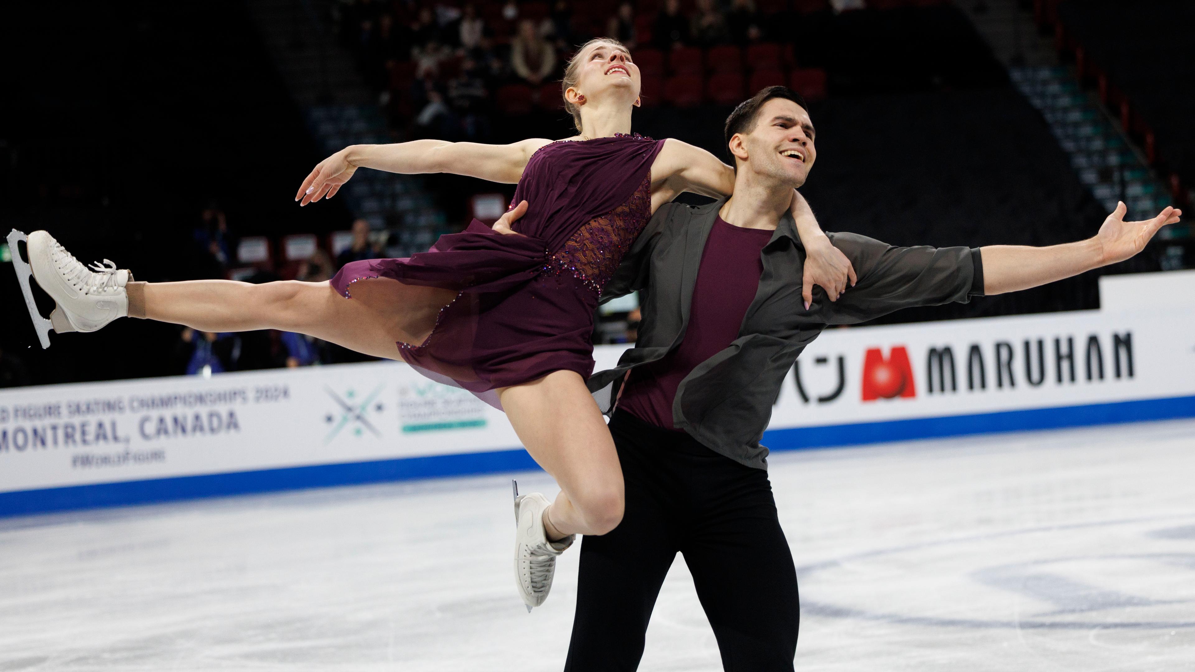 Minerva-Fabienne Hase und Nikita Volodin beim WM-Kurzprogramm