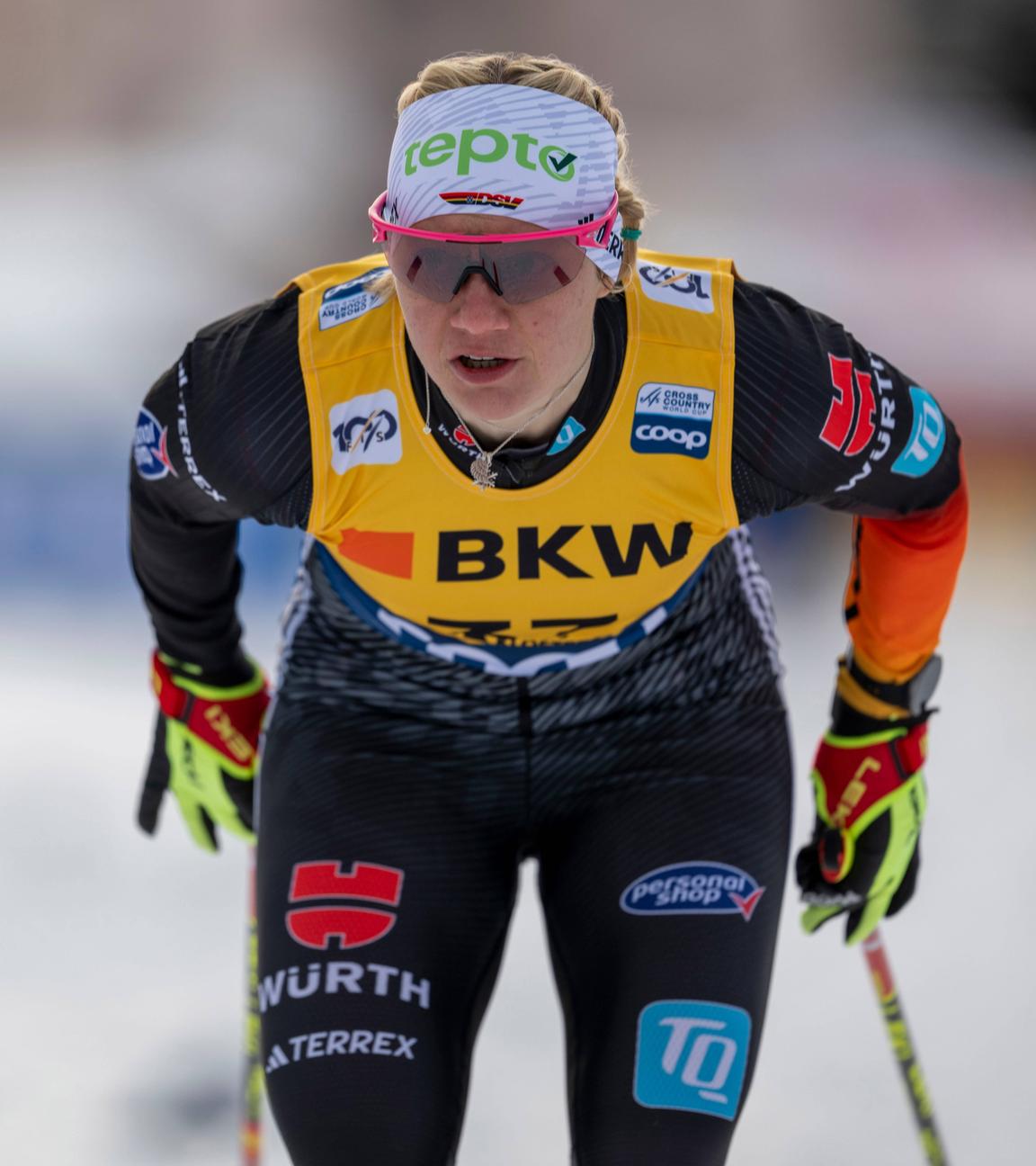 Langläuferin Victoria Carl beim Weltcup in Davos