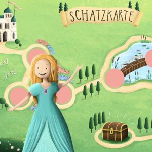 Prinzessin Schnitzeljagd für Kinder: Fertige Schatzsuche zum Ausdrucken