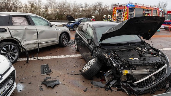 Unfall auf der A9 am Schkeuditzer Kreuz