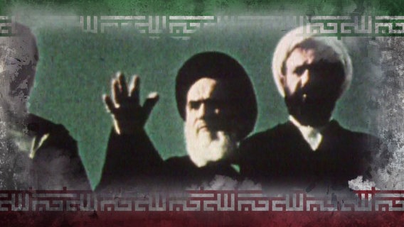 Collage Ayatollah Chamenei, iranische Nationalfarben © NDR 