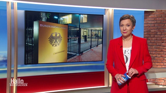 Christina von Saß moderiert Hallo Niedersachsen. © Screenshot 