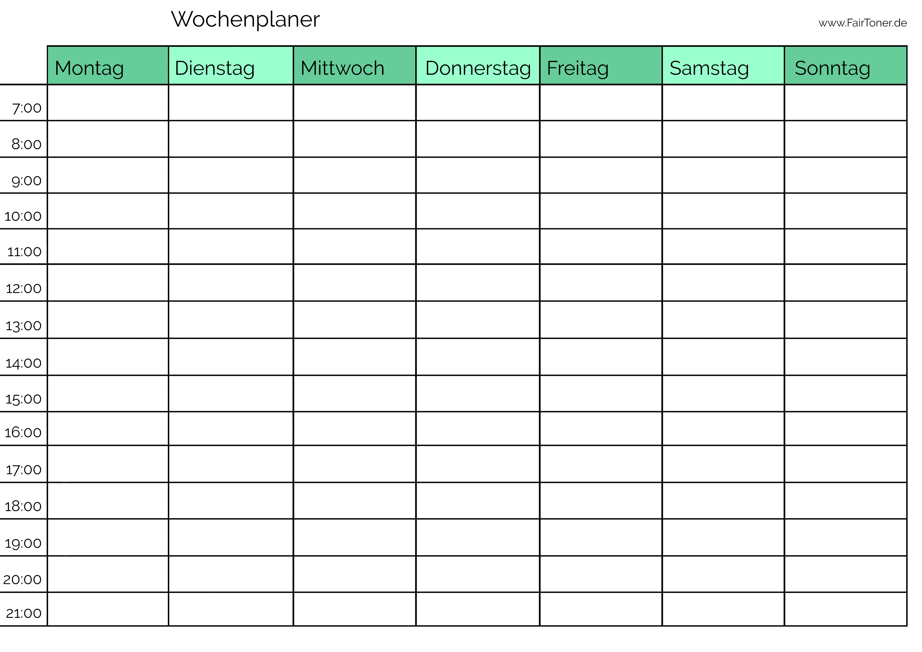 Blanko Tabelle Zum Ausdrucken Wochenplan Vorlage Pdf Zum Ausdrucken ...