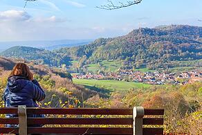 Blick über Leutenbach aufs Walberla.