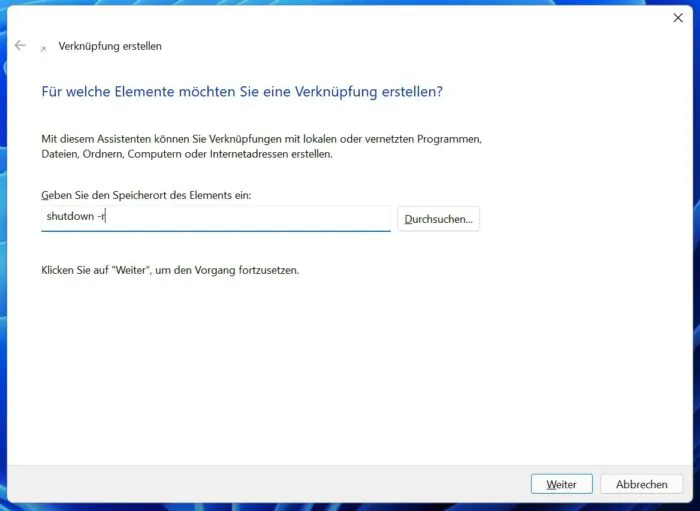 herunterfahren mit einem klick windows 11 one click shutdown neustart abmelden