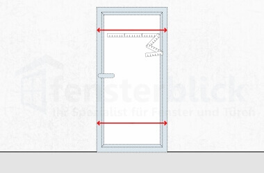 Balkontür-Breite messen