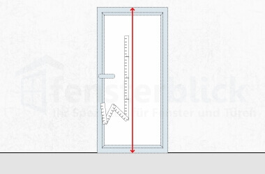 Balkontür-Höhe messen