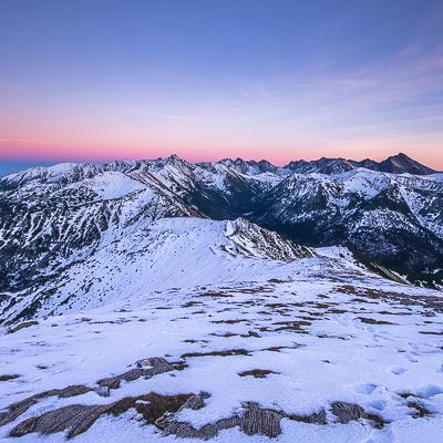 Fototapete Berge Winter und Gipfel