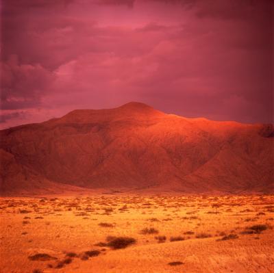 Fototapete Landschaft in orange Tönen