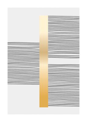 Poster Minimalistische Eleganz, goldene Linie