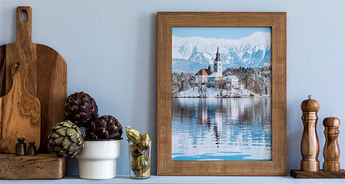 Poster Landschaft mit Kloster