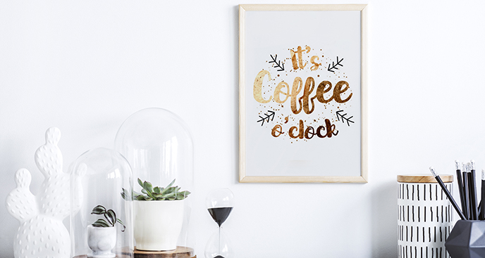 Typografisches Poster für Kaffeeliebhaber