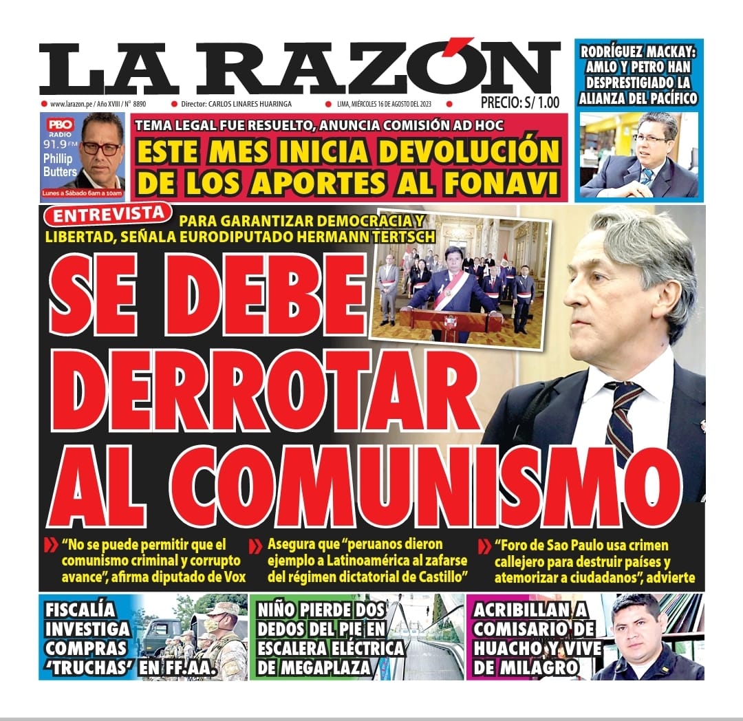 portada la razon 16-08-2023