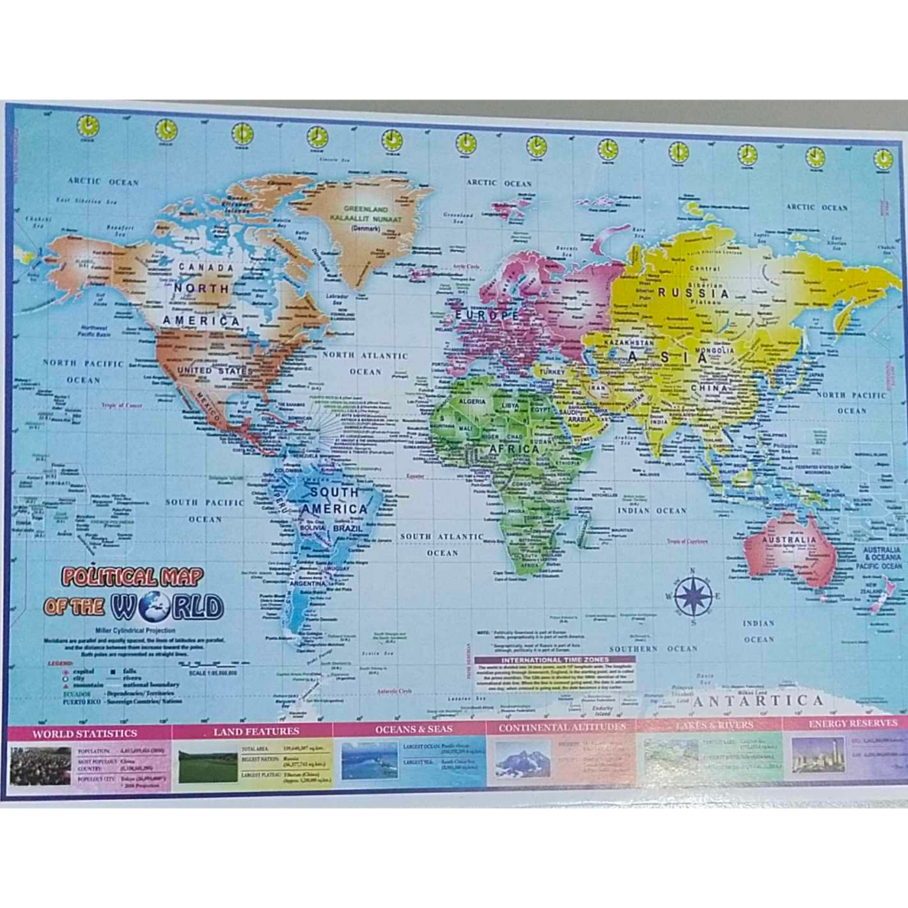 POLITICAL MAP OF THE WORLD SMALL WITH PLASTIC , WORLD MAP SMALL WITH ...