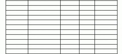 Blanko Tabelle Zum Bearbeiten Leere Tabellen Zum Ausdrucken | My XXX ...