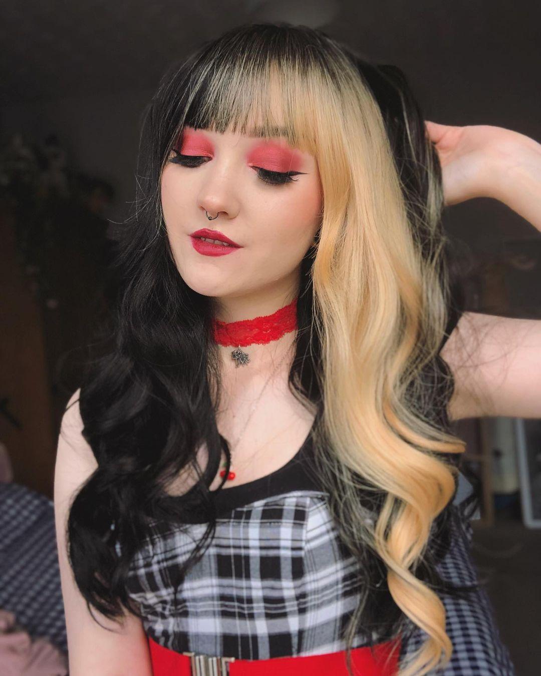 Red Emo Makeup Look