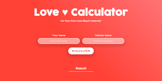 Love Calculator | Every1Tools 