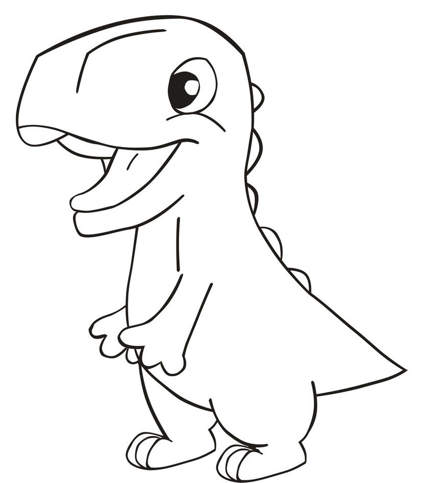 Simple Dinosaur Drawing | Free download on ClipArtMag We have pictures with dinosaurs for kids of different ages: