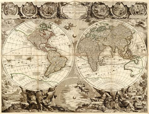 world map baptiste  world map print antique style world map