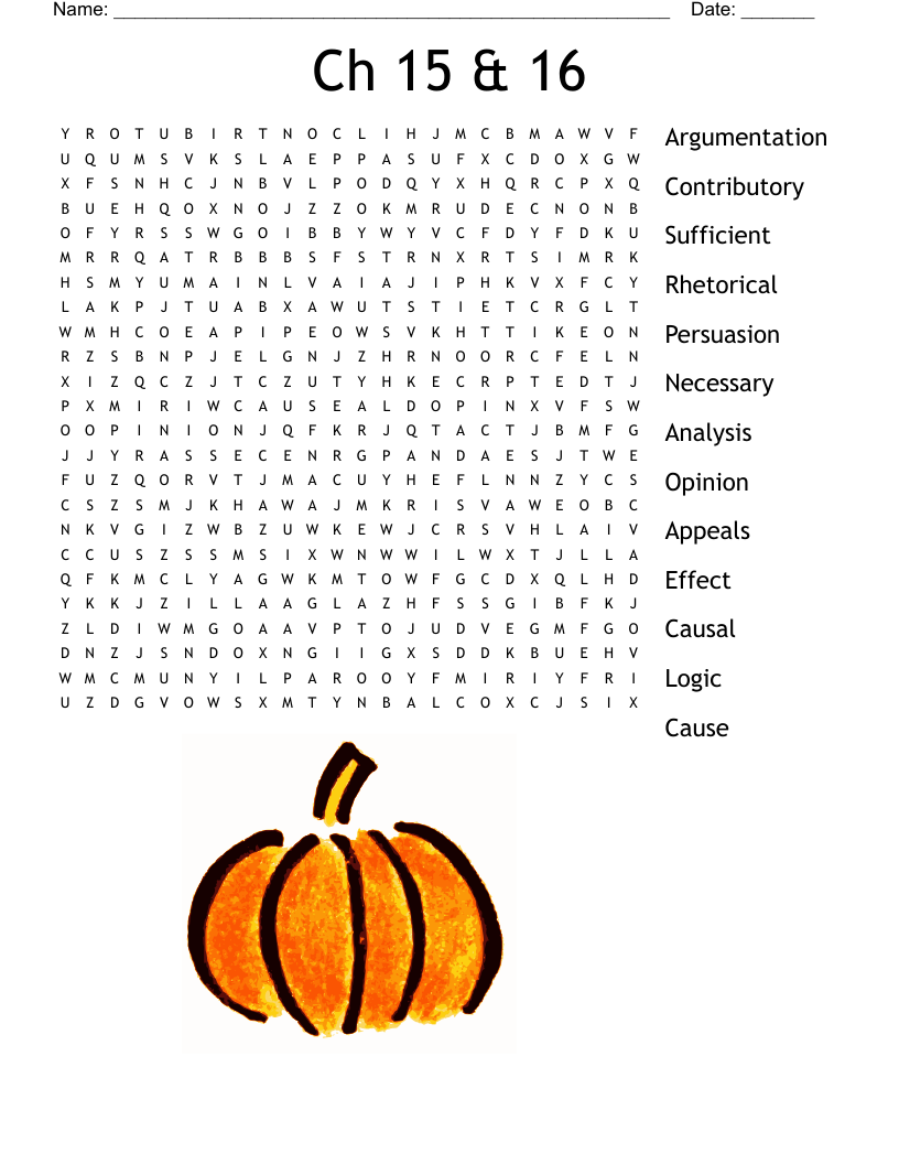 Ch 15 & 16 Word Search