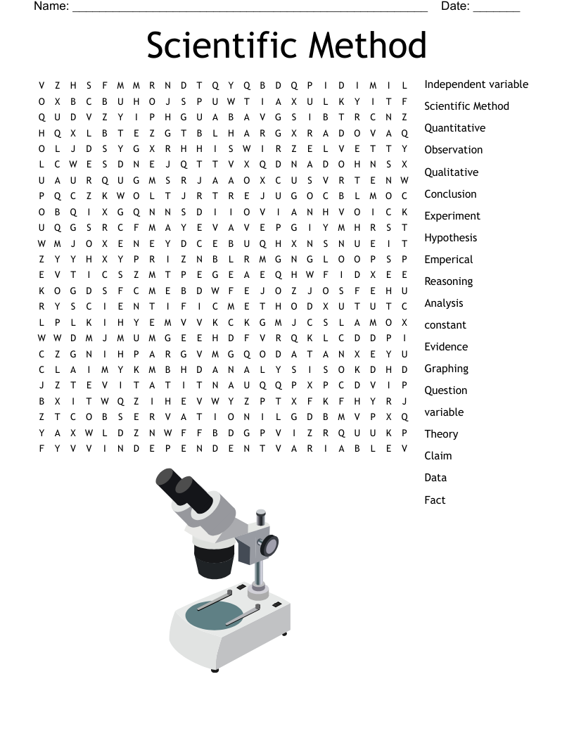 Scientific Method Word Search