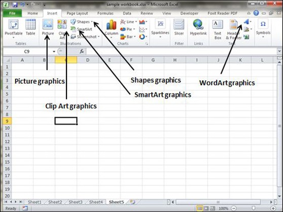 Adding Graphics in Excel