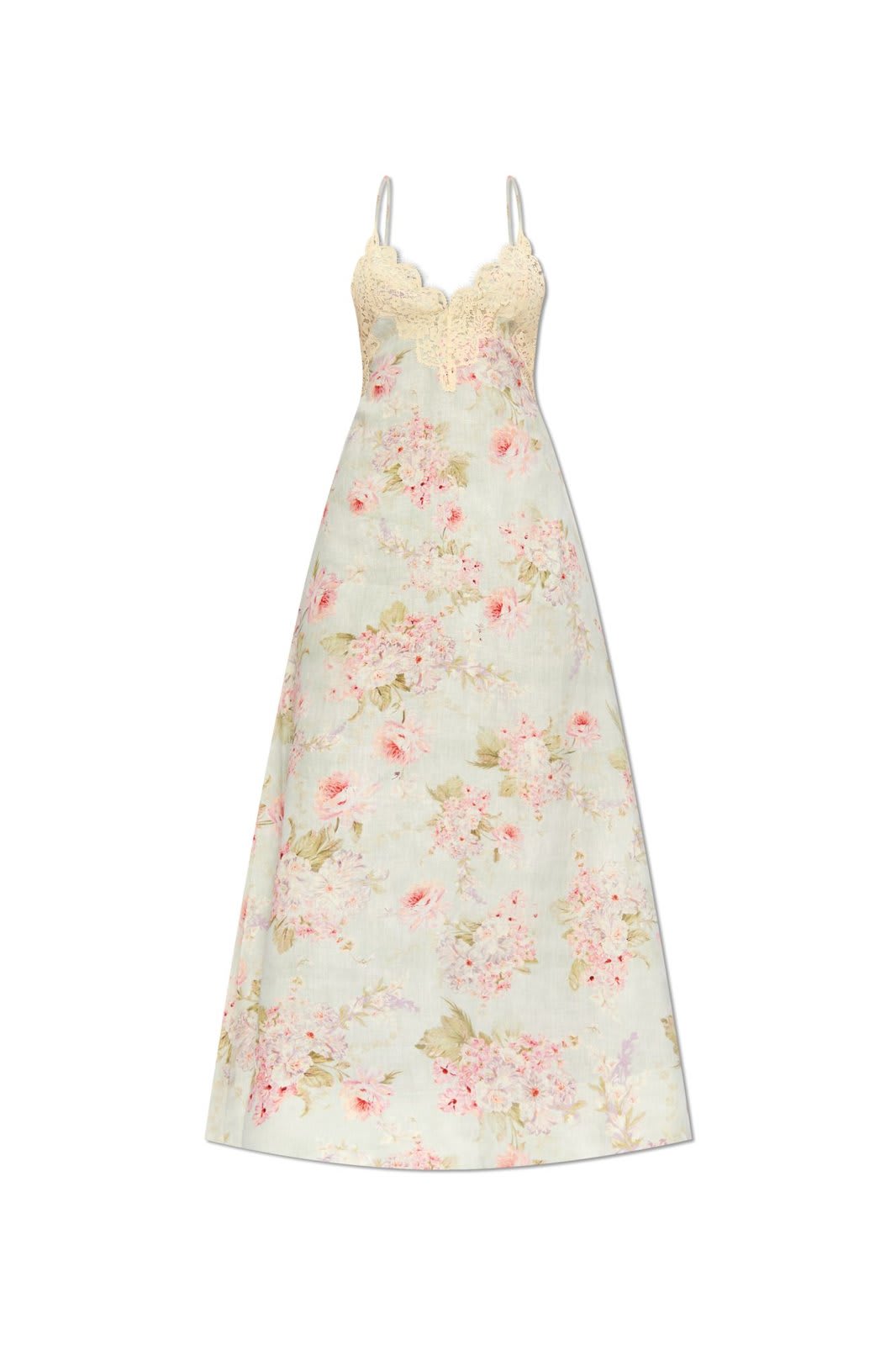 Shop Zimmermann Floral Patterned Maxi Dress In Neutro