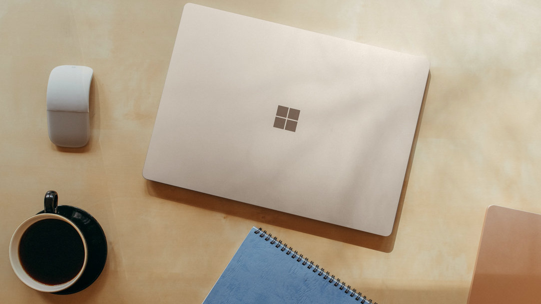 Surface laptop on a table