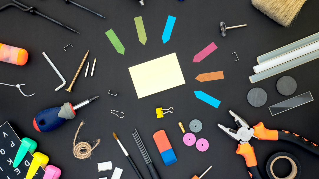 DIY tools on a table