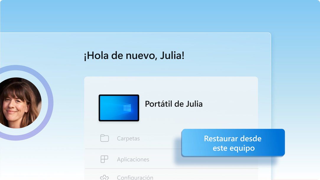 Pantalla de inicio de sesión de usuario que identifica el dispositivo del usuario