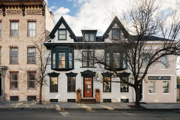 19th-century townhouse in Hudson, NY has three units, retail space, and a three-bay garage for $2M