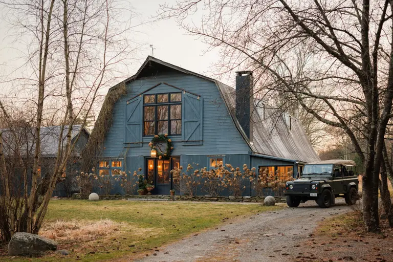 A fashion designer’s cozy converted 1920s barn in upstate NY asks $2.9M