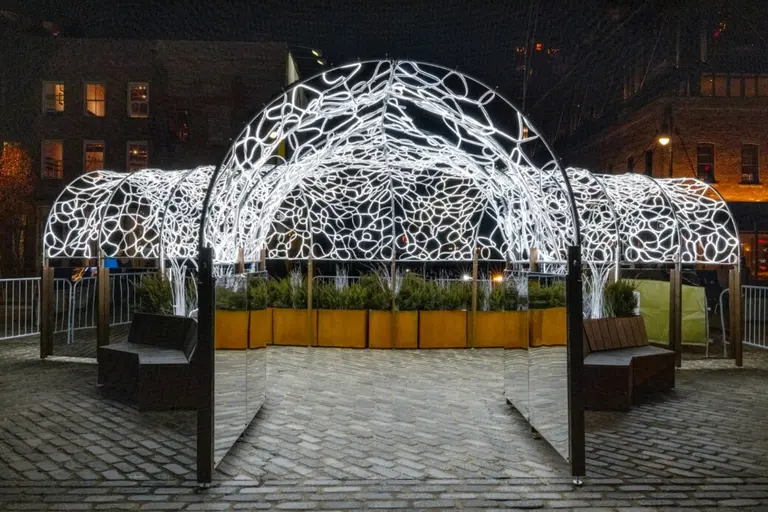 Festive public art installations now illuminate the Meatpacking District