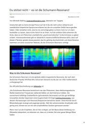 Du stirbst nicht  es ist die Schumann-Resonanz