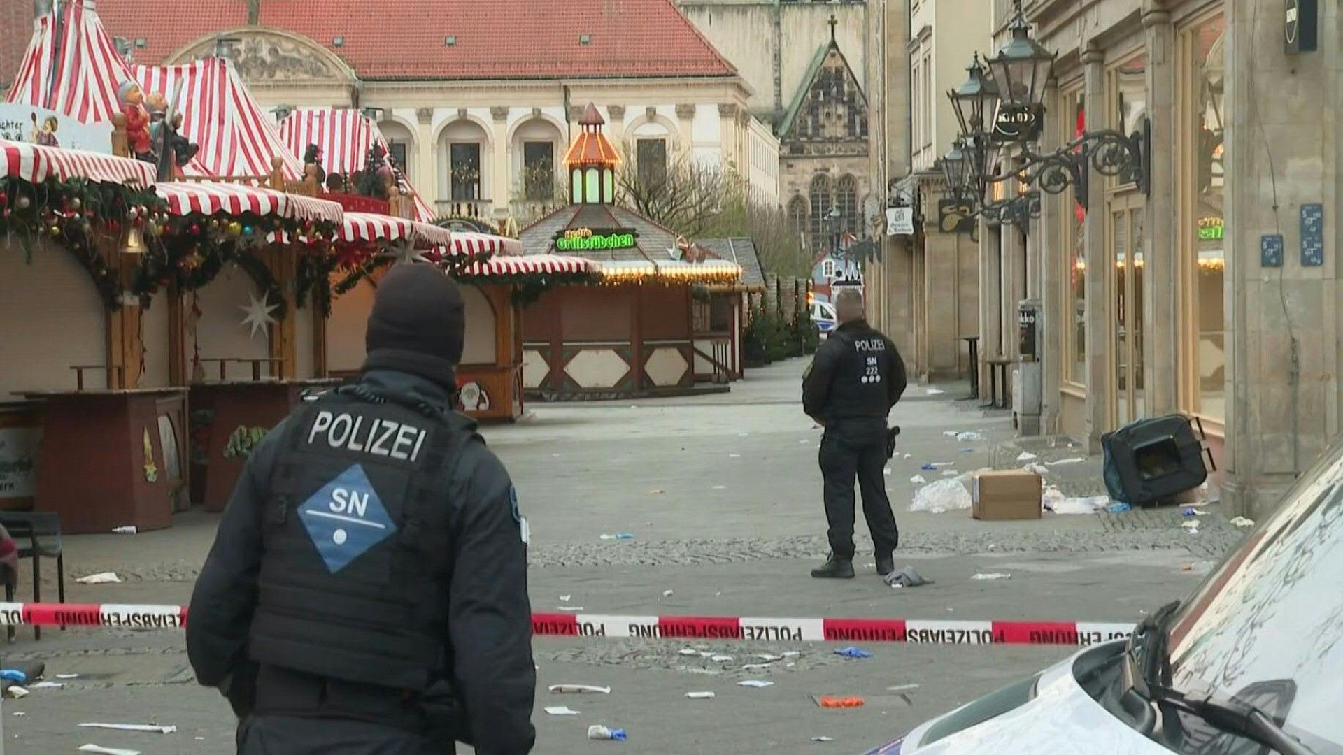 Scene at German Christmas market the morning after deadly attack