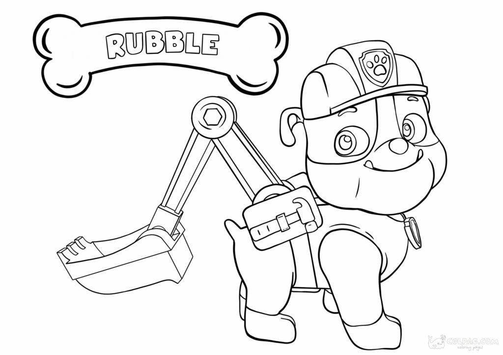 Coloriages de Rubble de Paw Patrol