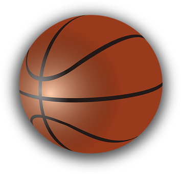 Basketball Iconon Black Background PNG image