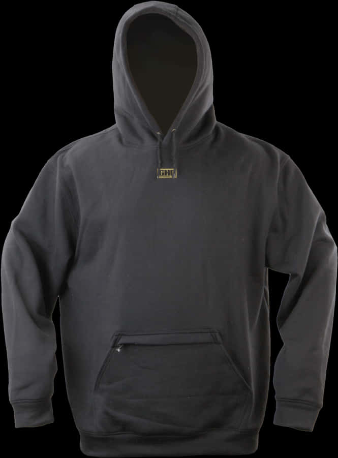 Black Hoodie Mockup Front View PNG image